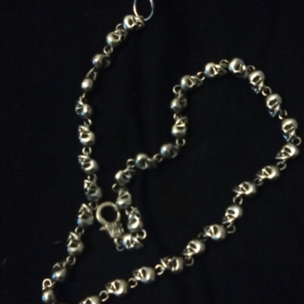 Stainless steel heavy duty men's skull 20 inch choker